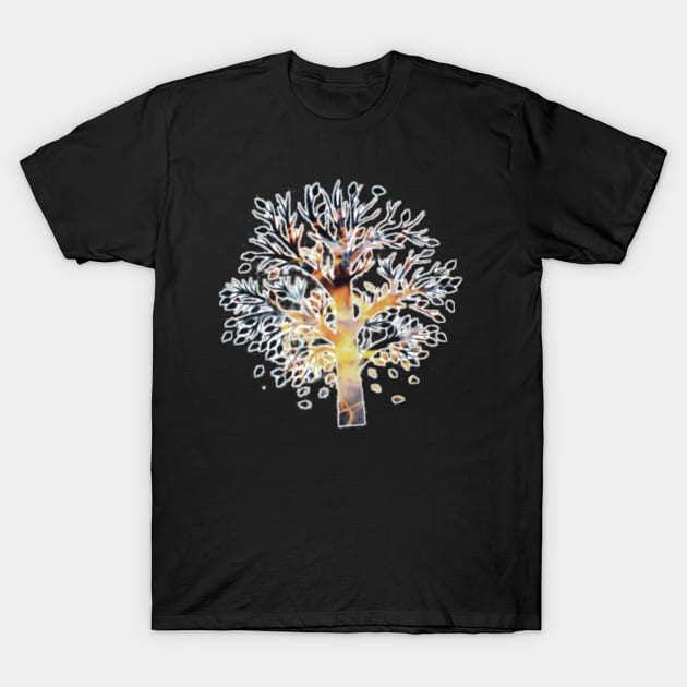 Smoky tree on fire T-Shirt by josielyn00